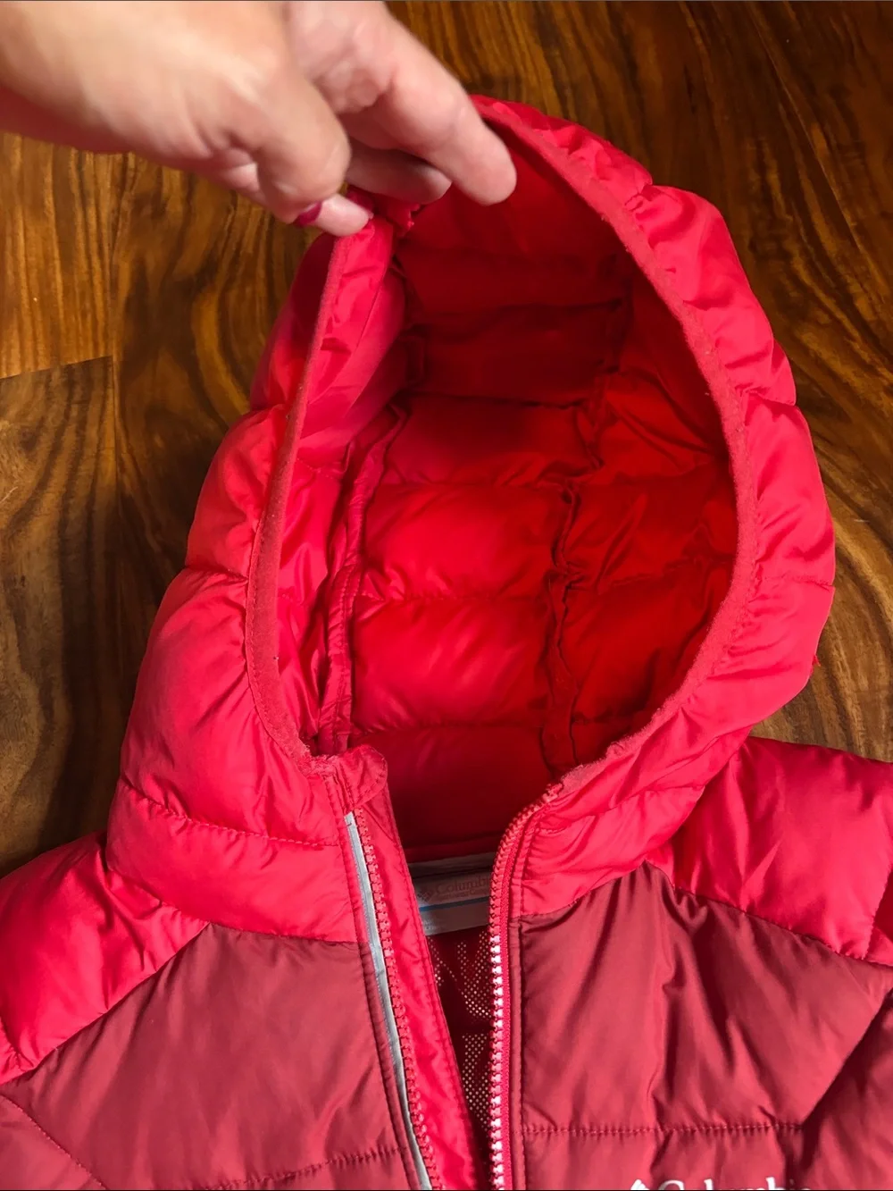 Columbia Boys Quilted Hooded Puffer Jacket - Two-Tone Red